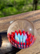 Load image into Gallery viewer, Cardinal Red Implosion Blend 1.33 inch Handmade Glass Marble