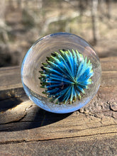 Load image into Gallery viewer, Xenomorph Implosion Flower Marble 1.42 Inch Glass Art Handmade Marble
